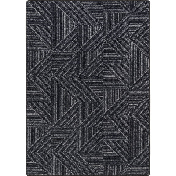 Joy Carpets Above Board 5'4" x 7'8" Area Rug in color Onyx