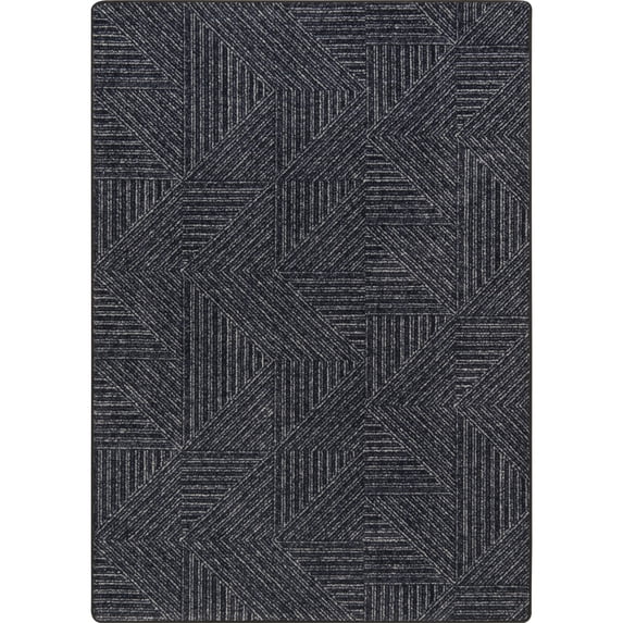 Joy Carpets Above Board 5'4" x 7'8" Area Rug in color Onyx