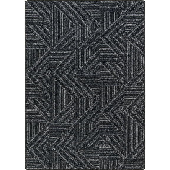 Joy Carpets Above Board 7'8" x 10'9" Area Rug in color Onyx