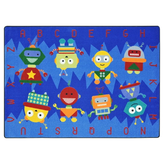 Alphabet Bots 10'9" x 13'2" Area Rug In Color Multi