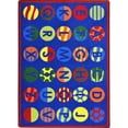 thumbnail image 1 of Joy Carpets  Alphabet Patterns Kid Essentials Rectangle Rug Multicolor, 1 of 1