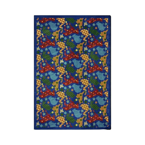 Joy Carpets Animal Crackers 5'4" x 7'8" Area Rug In Color Multi