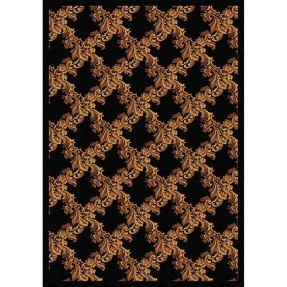 Joy Carpets Any Day Matinee Corinth Rectangle Theater Area Rugs 01 Black - 5 ft. 4 in. x 7 ft. 8 in.