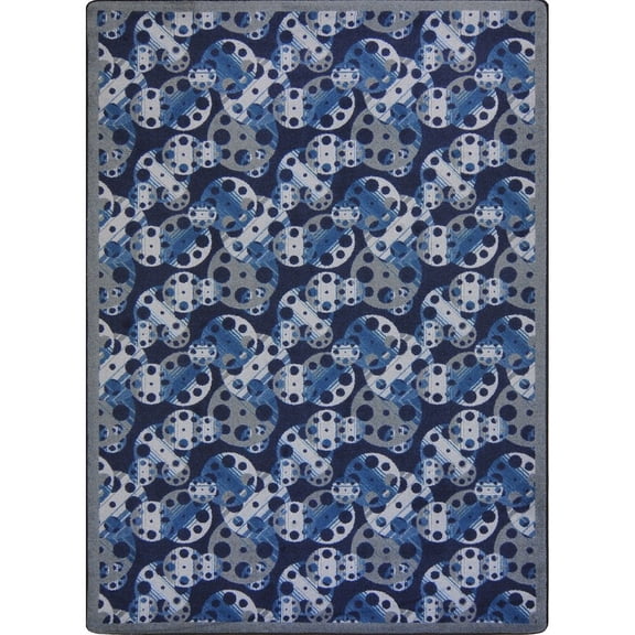 Joy Carpets Any Day Matinee Reeling 3'10" x 5'4" Area Rug in Color Slate