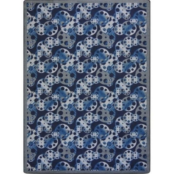 Joy Carpets Any Day Matinee Reeling Rectangle Theater Area Rugs 04 Slate - 7 ft. 8 in. x 10 ft. 9 in.