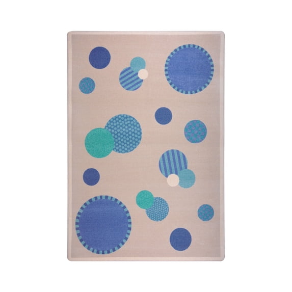 Joy Carpets Baby Dots 3'10" x 5'4" Area Rug In Color Blue
