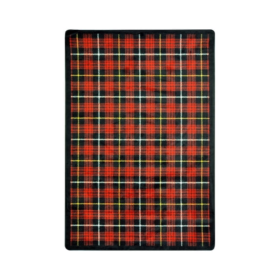 Bit O' Scotch 5'4" x 7'8" Area Rug In Color Lumberjack Red