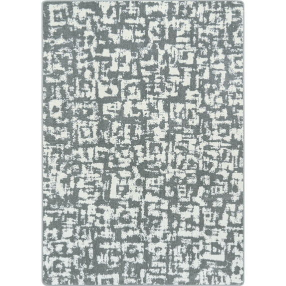 Joy Carpets Block Print 3'10" x 5'4" Area Rug in color Cloudy