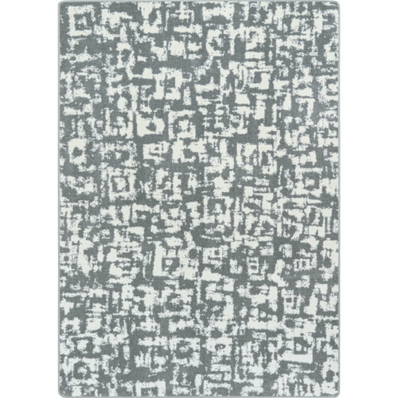 Joy Carpets Block Print 3'10" x 5'4" Area Rug in color Cloudy