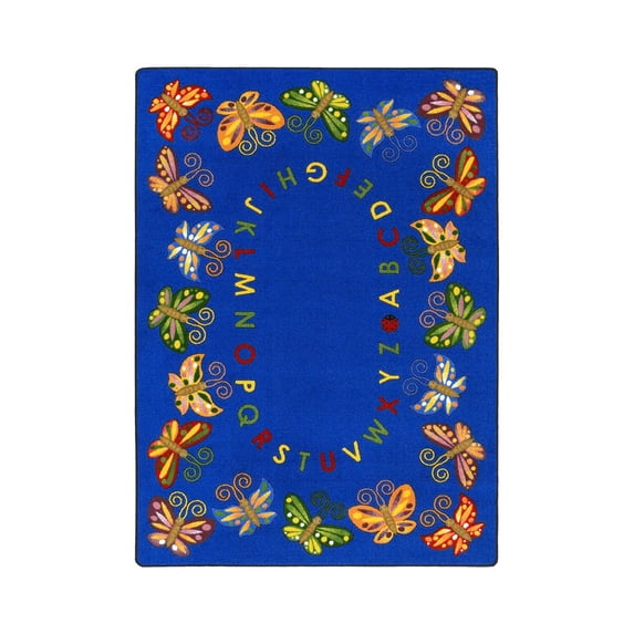 Butterfly Delight 5'4" x 7'8" Area Rug In Color Multi