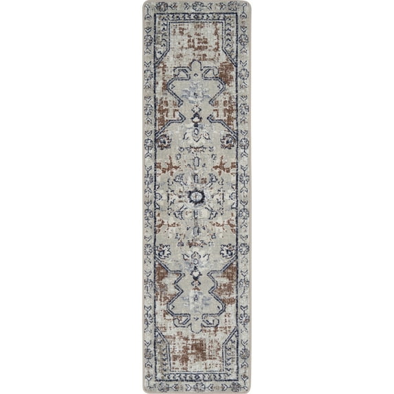 Joy Carpets Canyon Tapestry 2'1" x 7'8" Indoor Runner Rug in Color Terracotta