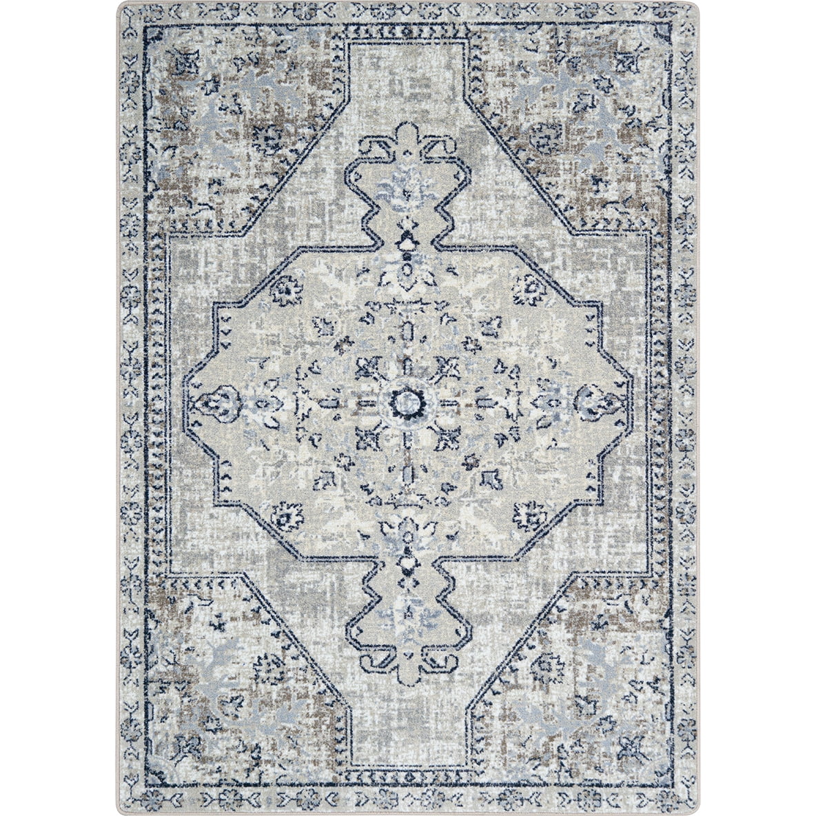 Joy Carpets Canyon Tapestry 3'10" x 5'4" Area Rug in Color Sandstone