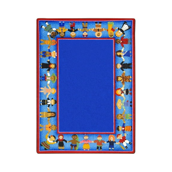 Joy Carpets Kid Essentials Early Childhood Children of Many Cultures Rug, Multicolored, 7'8" x 10'9"