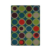 Joy Carpets 1857C-03 Circle Back Teen Area Rugs - 5 ft. 4 in. x 7 ft. 8 in. - Tropics