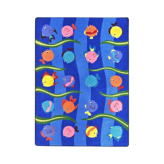 Kid Essentials - Infants & Toddlers Friendly Fish, 7'8" x 10'9", Multicolored