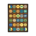 thumbnail image 1 of Joy Carpets Kid Essentials Early Childhood Alpha-Dots Rug, Earthtone, 7'8" x 10'9", 1 of 2