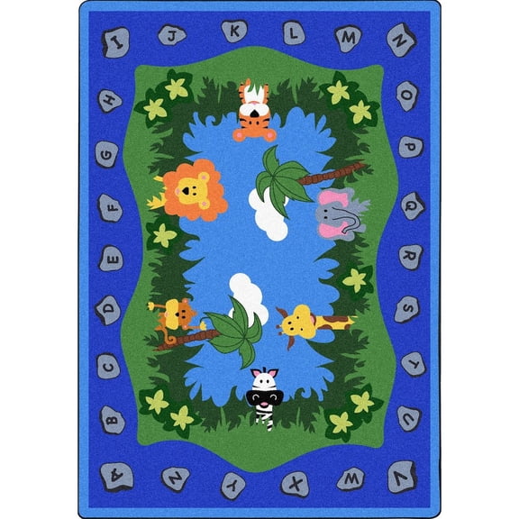 Kid Essentials - Infants & Toddlers Jungle Peeps, 7'8" x 10'9", Multicolored