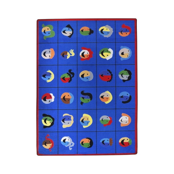 Faces & Places 7'8" x 10'9" Area Rug In Color Multi