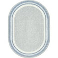 thumbnail image 1 of Joy Carpets Cozy Corner 3'10" x 5'4" Indoor Oval Area Rug in Color Light Blue, 1 of 5