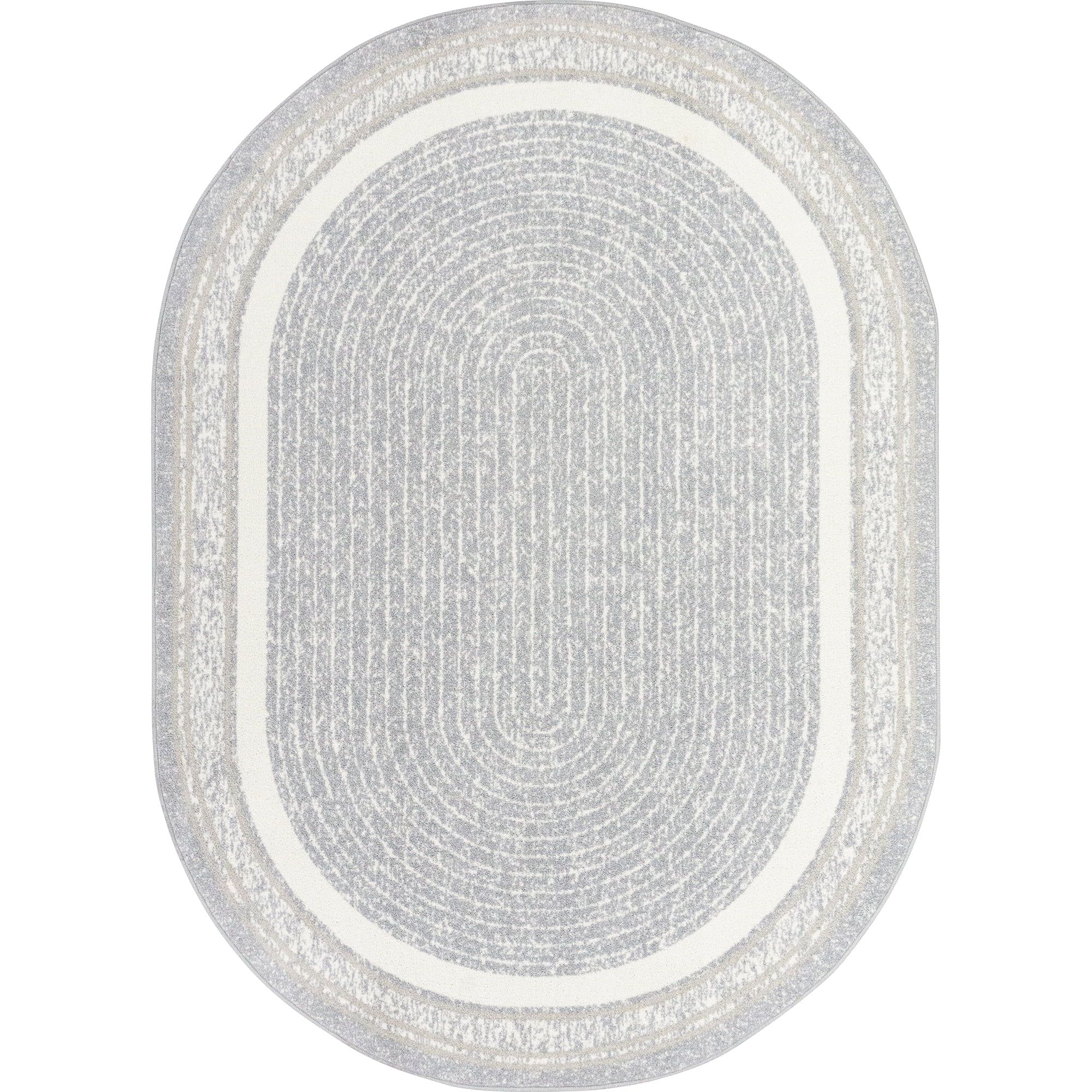 Joy Carpets Cozy Corner 3'10" x 5'4" Indoor Oval Area Rug in Color Mist
