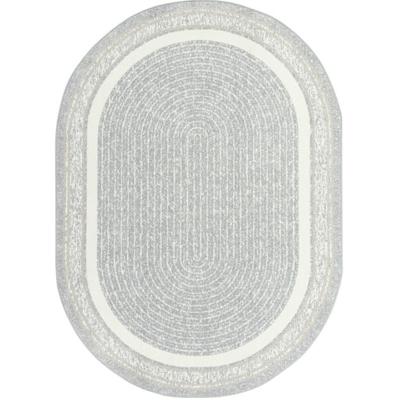 Joy Carpets Cozy Corner 3'10" x 5'4" Indoor Oval Area Rug in Color Mist