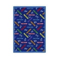 thumbnail image 1 of Playful Patterns - Children's Area Rugs Crayons, 3'10" x 5'4", Blue, 1 of 3