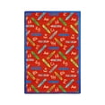 thumbnail image 1 of Playful Patterns - Children's Area Rugs Crayons, 3'10" x 5'4", Red, 1 of 3