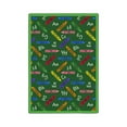 thumbnail image 1 of Playful Patterns - Children's Area Rugs Crayons, 5'4" x 7'8", Green, 1 of 3