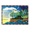 thumbnail image 1 of Joy Carpets  Creation 7 ft.8 in. x 10 ft.9 in.  WearOn Nylon Machine Tufted- Cut Pile Educational- Faith Based Rug, 1 of 1