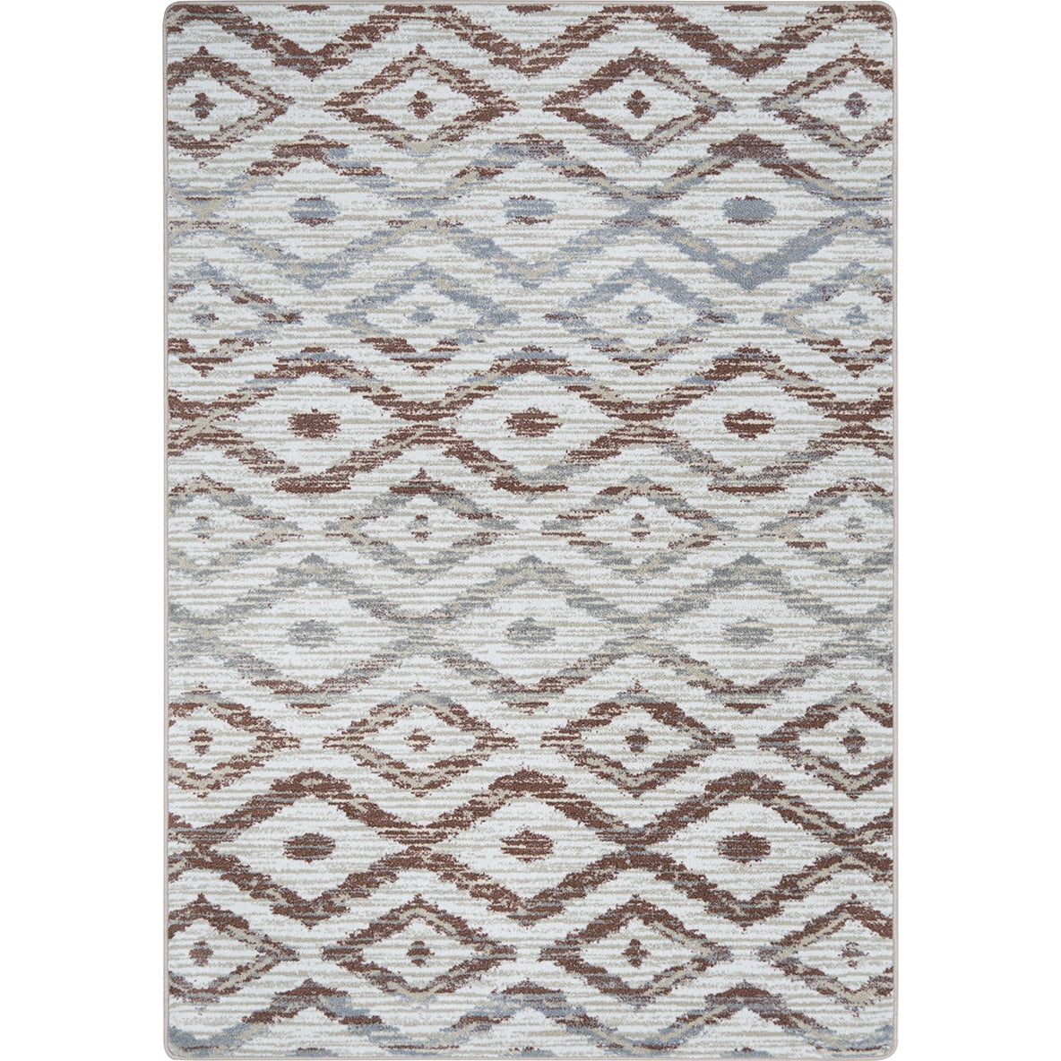 Joy Carpets Diamond Oasis 7'8" x 10'9" Indoor Area Rug in Color Terracotta