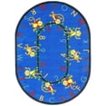 thumbnail image 1 of Joy Carpets Educational Monkey Business Blue Area Rug, 1 of 2