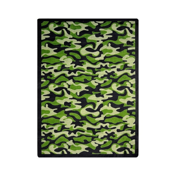 Funky Camo 5'4" x 7'8" Area Rug In Color Green