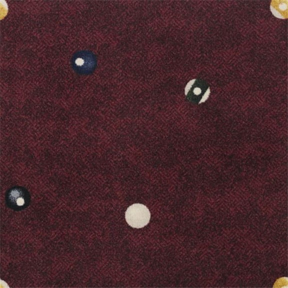 Joy Carpets Games People Play Open Table Rectangle Gaming & Sports Area Rugs 02 Burgundy - 3 ft. 10 in. x 5 ft. 4 in.