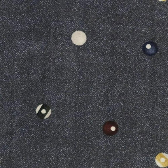 Joy Carpets  Games People Play Open Table Rectangle Gaming & Sports Area Rugs 03 Charcoal - 3 ft. 10 in. x 5 ft. 4 in.