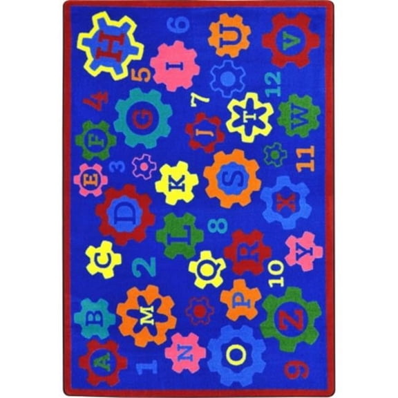 Joy Carpets Geared for Learning Classroom Seating Rectangle Rug Multi Color - 7 ft. 8 in. x 10 ft. 9 in.