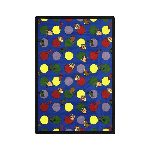 Joy Carpets Hokey Pokey 7'8" x 10'9" Area Rug In Color Multi