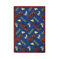 thumbnail image 1 of Joy Carpets Hook and Ladder 5'4" x 7'8" Area Rug In Color Blue, 1 of 2