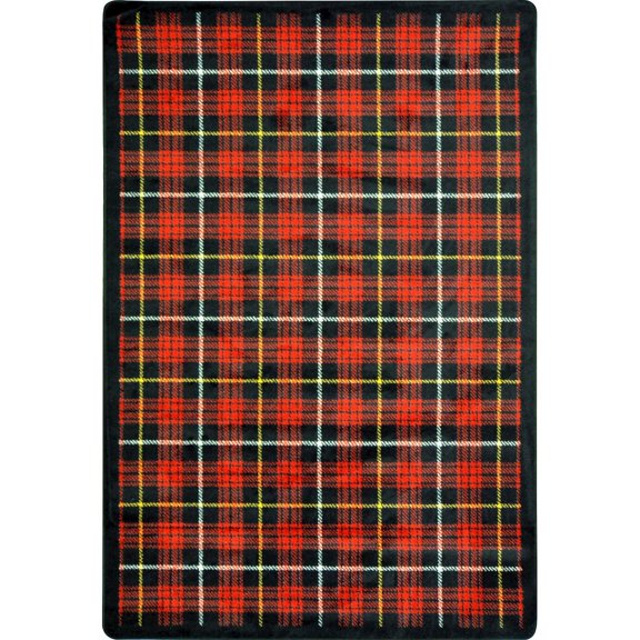 Bit O' Scotch 10'9" x 13'2" area rug in color Lumberjack Red