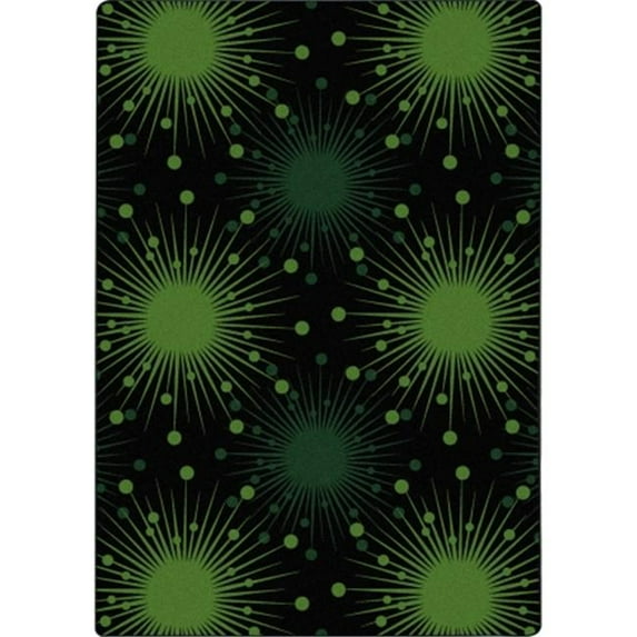 Joy Carpets Kaleidoscope Cosmopolitan Rectangle Whimsical Area Rugs 02 Green - 7 ft. 8 in. x 10 ft. 9 in.