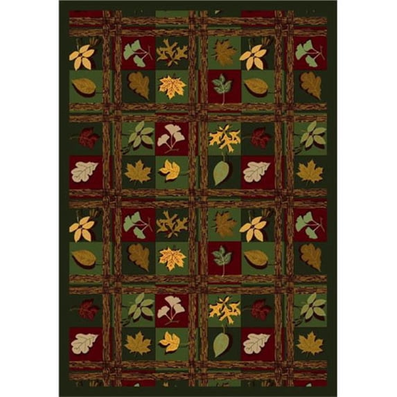 Joy Carpets Kaleidoscope Woodland Trail 310" x 54" Indoor Area Rug in Color Multi