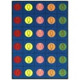 thumbnail image 1 of Joy Carpets  Kid Essentials Circles & Symbols Rectangle Inspirational Area Rugs Multi Color - 7 ft. 8 in. x 10 ft. 9 in., 1 of 1