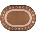 thumbnail image 1 of Joy Carpets Joy Carpet Endless Alphabet Mocha 5'4" x 7'8", 1 of 1