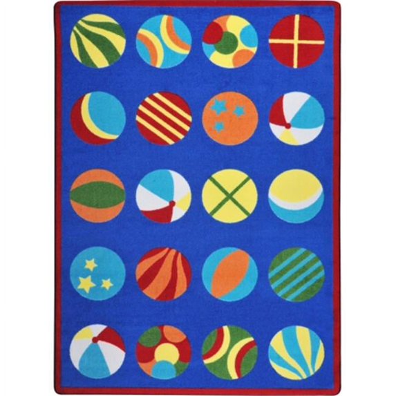 Joy Carpets Kid Essentials Have a Ball Early Childhood Rectangle Rugs Multi Color - 5 ft. 4 in. x 7 ft. 8 in.