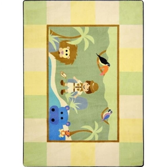 Joy Carpets Kid Essentials Lil Explorer Active Play & Juvenile Rectangle Rugs Multi Color - 5 ft. 4 in. x 7 ft. 8 in.