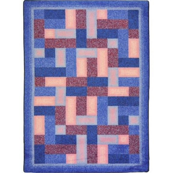Joy Carpets Kid Essentials Off Beat Rectangle Teen Area Rugs 02 Purple - 7 ft. 8 in. x 10 ft. 9 in.