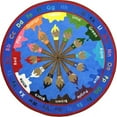 thumbnail image 1 of Joy Carpets  Kid Essentials Paint & Learn Early Childhood Round Rugs Multi Color - 7 ft. 7 in., 1 of 1