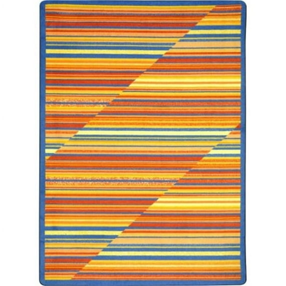 Joy Carpets Kid Essentials Rhythm Rectangle Teen Area Rugs 01 Sunset - 7 ft. 8 in. x 10 ft. 9 in.