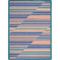 thumbnail image 1 of Joy Carpets  Kid Essentials Rhythm Rectangle Teen Area Rugs 03 Water - 5 ft. 4 in. x 7 ft. 8 in., 1 of 1
