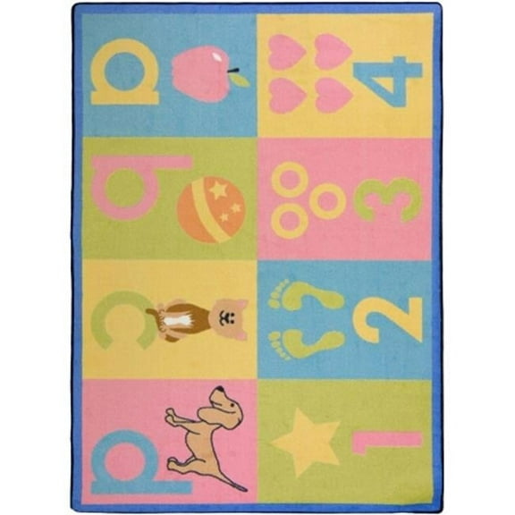 Joy Carpets Kid Essentials Toddler Basics Infants & Toddlers Rectangle Rugs 02 Soft - 5 ft. 4 in. x 7 ft. 8 in.
