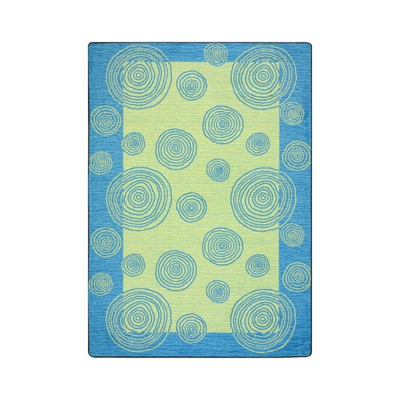 Joy Carpets Kid Essentials Teen Whimzi Rectangle Area Rug 3'10" x 5'4" Teal